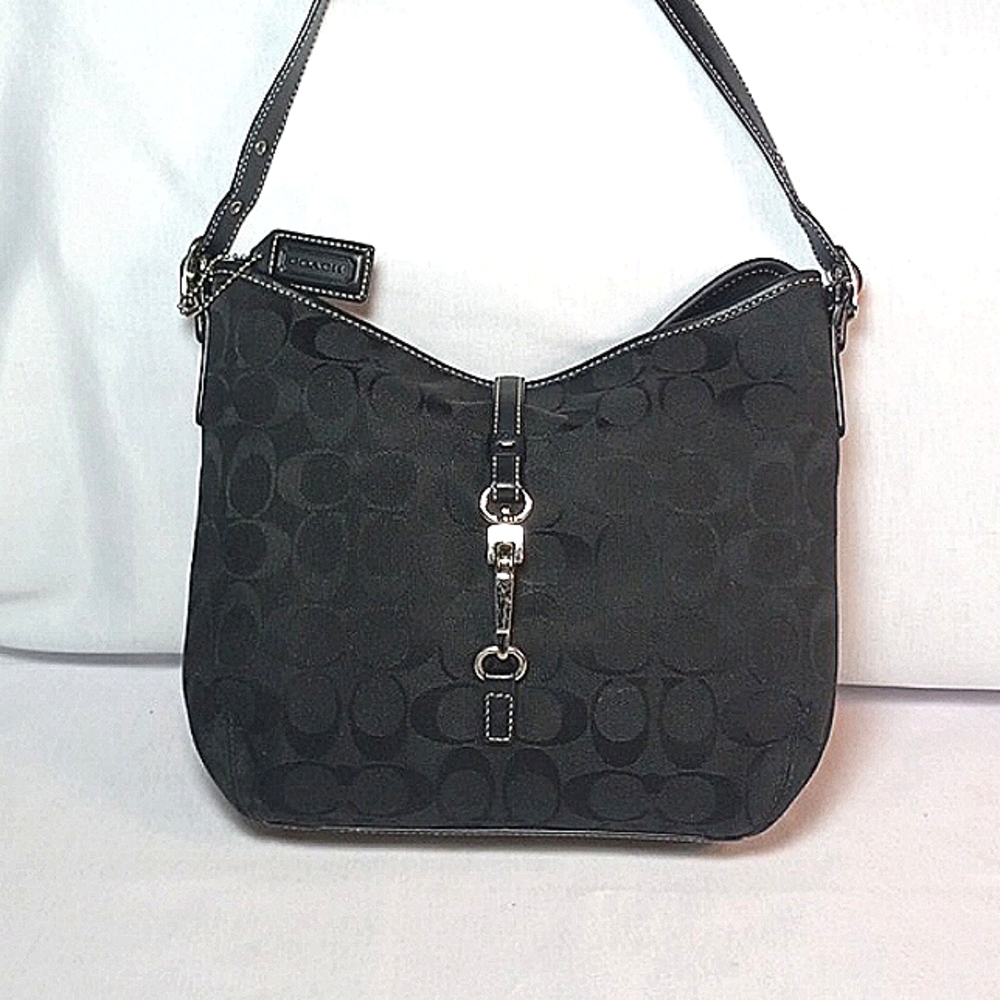 Coach Black Hampton Shoulder Bag